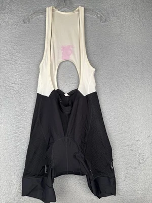 Performance Cycling Bib Shorts Womens Extra Large Black White Padded Mesh Straps - Image 1 of 4