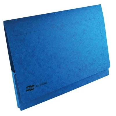 Europa EXACOMPTA Document Wallet Manilla A3 Full Flap 265gsm Blue Pack 25 - Image 1 of 2