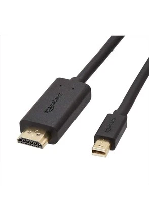 Amazon Basics Mini DisplayPort Male to HDMI Male Cable, 1080p, Gold-Plated Plugs - Image 1 of 4