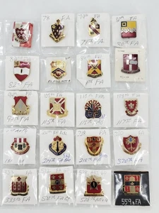 20 Different US Army FIELD ARTILLERY Brigade Group Regiment DUI DI SH79 - Picture 1 of 4