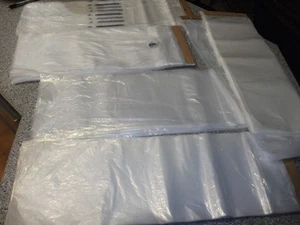 Posten von SECHS FEHLHÜLLEN Zeitungstaschen, klare SILBER Tüten 0,9 Mil. - Bild 1 von 2