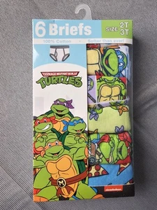 Toddler boy, 2T, 3T Teenage Mutant Ninja Turtles Boys Briefs 6 pack NEW - Picture 1 of 2