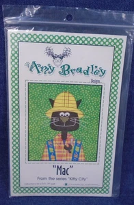 Mac Amy Bradley Kitty City 2003 Applique Wall Quilt Block Pattern 10x13" - Picture 1 of 2
