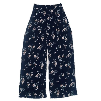 Pantalones Palazzo Blu Pepper pierna ancha para mujer S cintura alta cremallera lateral plisada frontal Foto 1 de 4