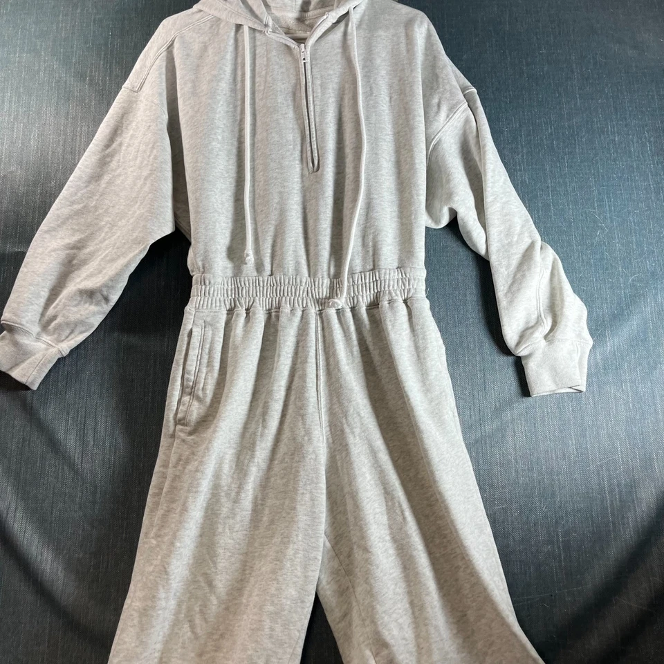 Mono para mujer Abercrombie & Fitch talla M gris con capucha mezcla de algodón Foto 1 de 4