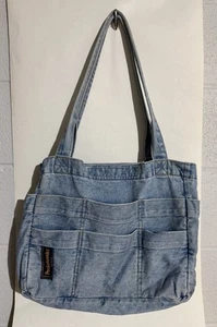 Bolso Monedero Vintage Pocketworks Denim Años 80 Azul Jean Retro Bolsillo Carga 14 X 12 - Imagen 1 de 20
