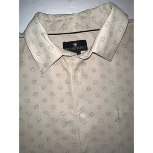 TOSCANO Beige Relaxed Fit Kurzarm 100% Seide Hemd Herren Größe Large - Bild 1 von 6