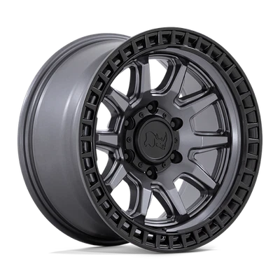17x8.5 Black Rhino Calico Matte Gunmetal Wheels 5x4.5 (34mm) Set of 4 - Image 1 of 4