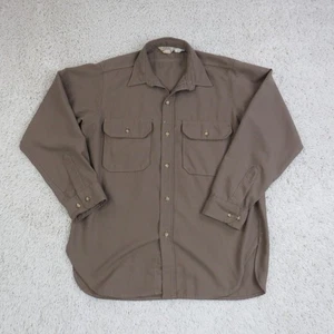 Vintage Cabela's Shirt Mens Large Brown Button Up Made in USA Workwear 80s 90s - Picture 1 of 15