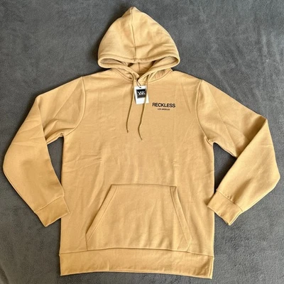 Young & Reckless Hoodie Tan Brown Pullover Sweatshirt Pocket Men's Size Large - Image 1 of 4
