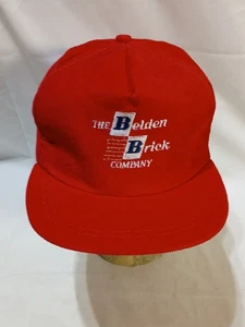 Gorra de pana Belden Brick Company de colección ajustable a presión roja hecha en EE. UU. - Imagen 1 de 8
