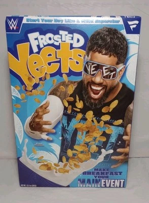WWE WORLD Exclusive Main Event Jey Uso FROSTED YEETS Cereal New 13.5 oz  - Image 1 of 4