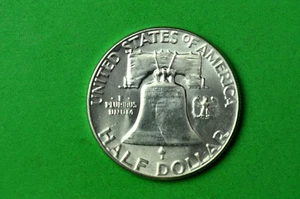 1955-P  GEM  BU  Mint State (Franklin) SILVER  Half  Dollar (90% SILVER) - Picture 1 of 2