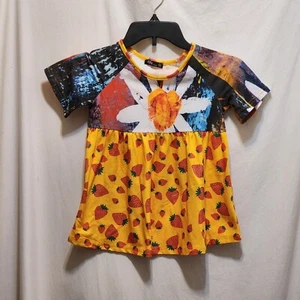 Lily Kids by Firmiana girls Dress Multicolor Floral Strawberries 5Y 5 - Picture 1 of 5