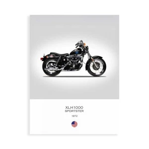Stampa su Tela su Carta Poster o Quadro Rogan Mark Harley Davidson XLH1000 Sport - Picture 1 of 2