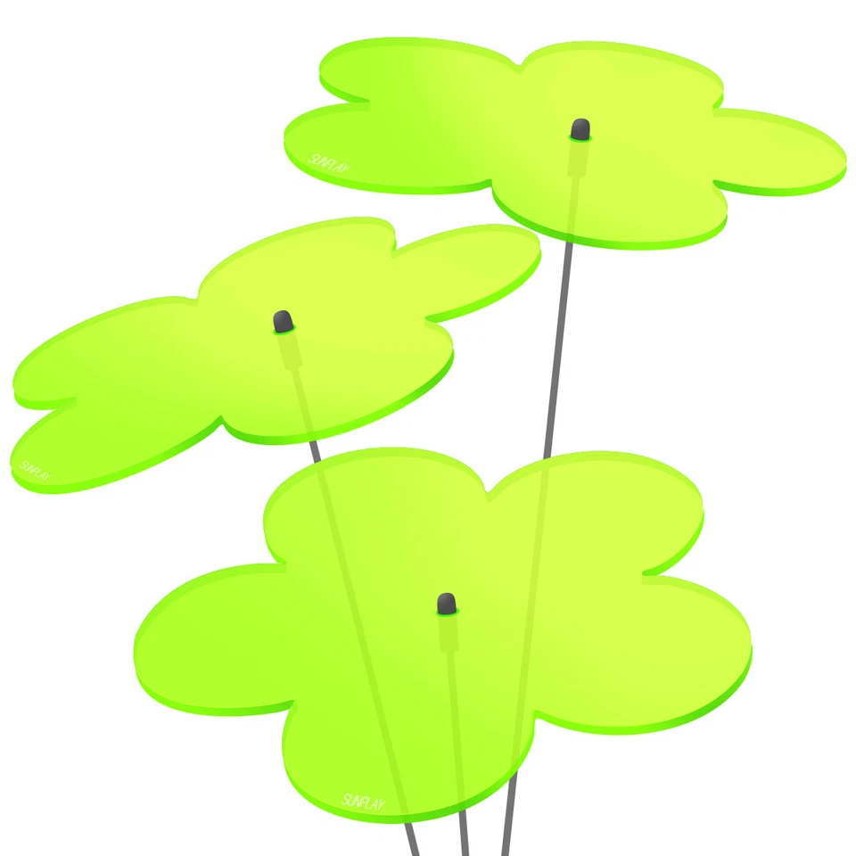 SUNPLAY Blumen Sonnenfänger, 20x70cm - Grün, 3er Set