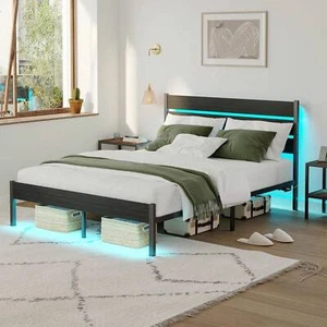CollaredEagle Twin/Full Size Bed Frame With Charging Station-Lightning Deals - Picture 1 of 30