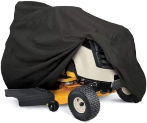 Cubierta para cortacésped tractor exterior 72x46x54", ajuste universal con cordón, negra - Imagen 1 de 5