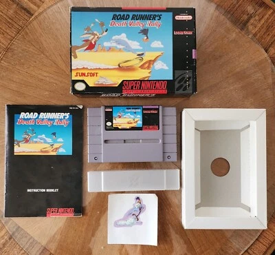 Vintage 1992 Super Nintendo ROAD RUNNERS DEATH VALLEY RALLY Video Game COMPLETE - Image 1 of 4