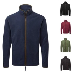 Premier Mens Zip Up Fleece Jacket Plain High Neck Zipped Jumper Warm Outerwear - Picture 1 of 16