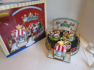 Lemax Village Tea Cups Amusement Ride Animated Music Boxed - Picture 1 of 2