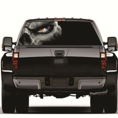 Horror Skull Rear Window Graphic Decal Sticker Decoration For Car Truck SUV Van - Image 1 of 4