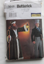 Butterick 3648 Men History Victorian Suit Dickens Father Christmas Robe L,XL CUT