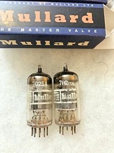 Mullard 7025A 12AX7 ECC83 CV492 O coppia abbinata getter suono eccellente - Foto 1 di 8