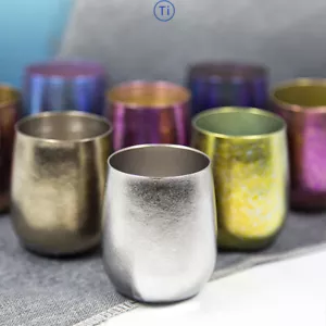 Reines Titan Doppelwandig Eisblume Kristall Teetasse Kaffeebecher - Bild 1 von 40