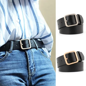 Women's Belt Lady Girl Leather Boho Metal Buckle Waistband Vintage Gift FT - Picture 1 of 11