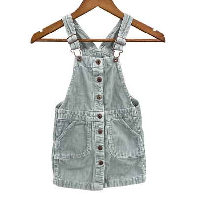 Vestido OshKosh Pana Jersey Niña 6 Verde Retro Playdate Bolsillos Ajustable Y2K Foto 1 de 4