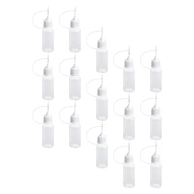 15PCS Needle Tip Glue Bottles Transparent Applicator Sharp Mouthed Empty Bottle - Image 1 of 4