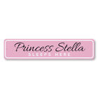 Princess Sleeps Here Baby Sign, Custom Newborn Name Metal Decor Sign