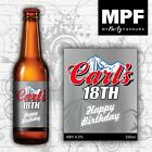 4 Personalised Lager Beer Bottle Labels - Perfect Novelty Birthday Gift