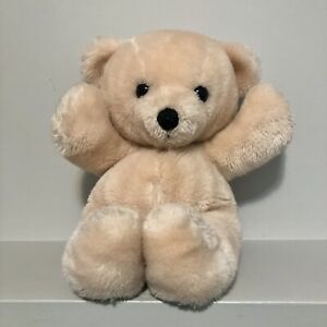 Dakin Teddy Bear Arms Up Plush Tan Peach Lovey Stuffed Hard Eyes Vintage 1979