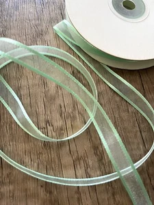3/8" Organza Sheer with Satin Edge Ribbon Assorted Many Colors Spool 25 yd - Picture 1 of 24
