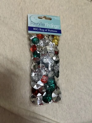 BIG BAG OF multi colored BUTTONS/EMBELLISHMENTS - Image 1 of 2