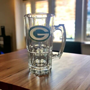 Green Bay Packers NFL Authentic 8" 3lb Large Heavy Beer Glass Drink Mug 30oz 105 - Picture 1 of 4