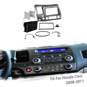 Fascia Stereo Radio Bezel Panel Frame Trim 2 Din For Honda Civic 2008-2011 Auto - Picture 1 of 1
