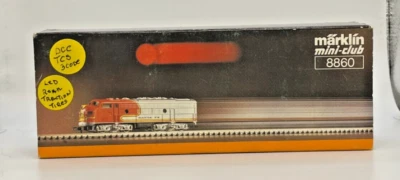 Z Scale Marklin 8860 Santa Fe DCC TCS Code 3 Loco LED Lit w/ Rear Traction Tires - Image 1 of 4
