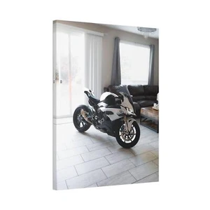 BMW Inspired S1000RR High Resolution Museum Quality Vertical Canvas Print #004 - Picture 1 of 10