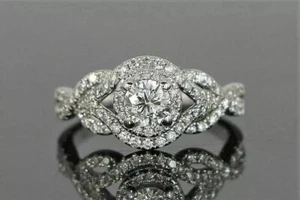 1.50 Ct White Treated Diamond Ring VVS1 Color F Certified ! Engagement Ring - Picture 1 of 7