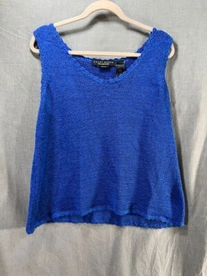 Crazy Horse Shirt Women 1 Blue Sleeveless Pullover Top Blouse Ladies. - Image 1 of 4