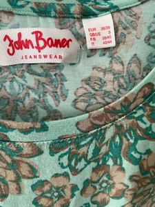 Sage Floral Jersey Casual Drawstring Waist Midi Summer Dress Size 10 - 12 - Picture 1 of 6