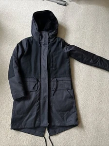 Gap Y2K Parka Style Coat Black Removable Quilted Lining Sz XS - Picture 1 of 13