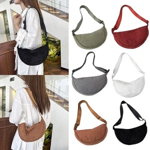 Trendy Lightweight Dumpling Messenger Bag for Cosmetics Makeup Phone Shopping - Picture 1 of 18