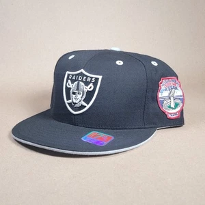 Los Angeles Raiders Super Bowl XVIII Mitchell & Ness Fitted Hat Size 7 3/4 Black - Picture 1 of 10