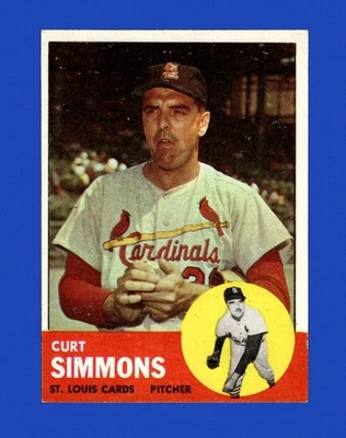 1963 Topps Set-Break # 22 Curt Simmons NR-MINT *GMCARDS* Foto 1 de 2