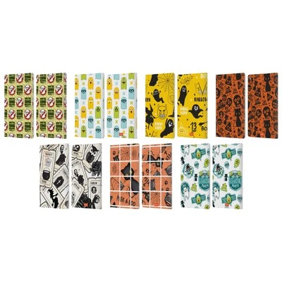 OFFICIAL emoji® HALLOWEEN PATTERNS LEATHER BOOK WALLET CASE FOR AMAZON FIRE - Image 1 of 4
