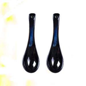 2 piezas cucharas de cerámica cucharas de mesa vajilla pequeña para servir gachas - Imagen 1 de 11